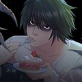 L Death Note Eating Cake