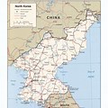 Large Detailed Political Map of North Korea