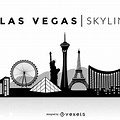 Las Vegas Skyline Silhouette Vector