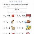 Long Vowel Patterns Worksheets for Kindergarten