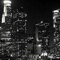 Los Angeles Skyline Black Grey Wallpaper