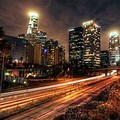 Los Angeles at Night Background Wallpaper