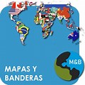 Mapa Del Mundo Banderas PNG