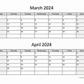 March and April 2024 Calendar
