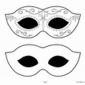 Mardi Gras Mask Pattern Template