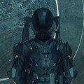 Matt Black Futuristic Armor
