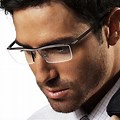 Men Wearing Semi Rimless Glasses