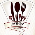 Menu Drawing Banner Clip Art