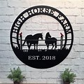 Metal Horse Farm Signs