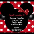Minnie Mouse Invitations Red. Free