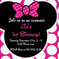 Minnie Mouse Invitations for 8