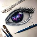 Mixed Media Artwork of a Galaxy Eye
