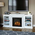 Modern White Electric Fireplace TV Stand