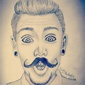 Mustache Drawing On Face Prank