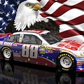 NASCAR with Us Flag Wallpaper