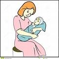 Newborn Clip Art of Single Mom