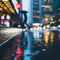 Night City Rain Desktop Wallpaper 4K