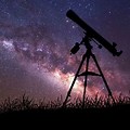 Night Sky View through Telescope Image