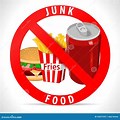 No Junk Food Sign Drawing
