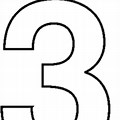 Number 3 Clip Art Black and White