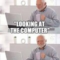 Old Man Thinking Computer Meme