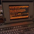 Old Orange and Black Computer Screen