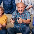 Old Person Playing Video Games