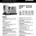 Olympian Generator Troubleshooting Manual
