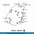 Paros Greece Blank Map