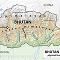Physical Map of Bhutan Plain