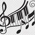 Piano with Music Notes Clip Art
