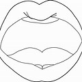 Picture of Open Mouth with Cell Phone Template