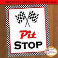 Pit Stop Sign for Kids