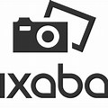 Pixabay Logo Black and White
