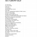 Poem of Elderly Ones Growing Old