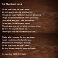 Poem to the One I Love