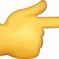 Point at Arrow Emoji
