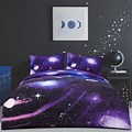 Purple and Blue Space Bedding