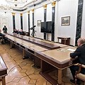 Putin Sitting at Long Desk