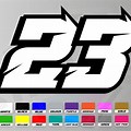 Racing Number Stickers 23