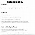 Return Refund Policy Template