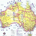 Road Map of Australia Outback