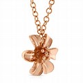 Rose Gold Flower Pendant Necklace