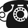 Rotary Phone Icon White PNG