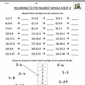 Round to the Nearest Whole Number Worksheet