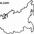 Russia Map Black and White