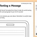 SMS Writing Activity Template