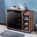 Shoe Cabinet with Glass Doors