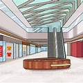 Shopping Mall Cartoon Background