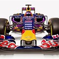 Side of Red Bull Racing Car